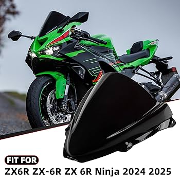 Amazon.com: PSLER ZX6R Windshield -Double Bubble Windshield
